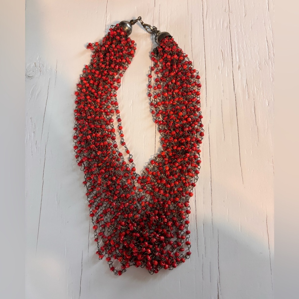 Red Beaded Necklace
